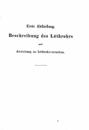 Berzelius, Jöns Jacob von: Die Anwendung des Löthrohrs in der Chemie und Mineralogie