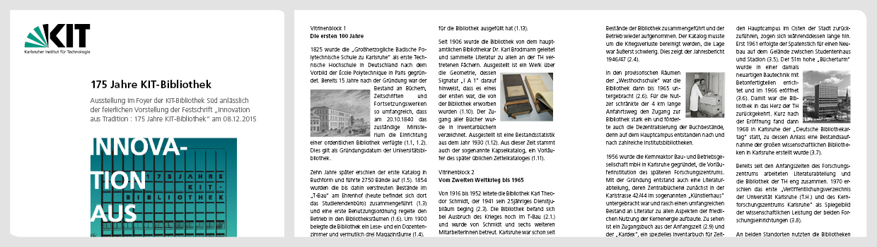 KIT Grafik 175 Jahre KIT-Bibliothek