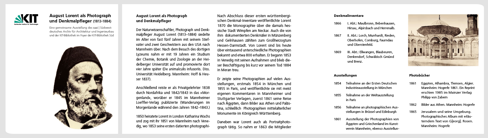 KIT Ausstellung August Lorent