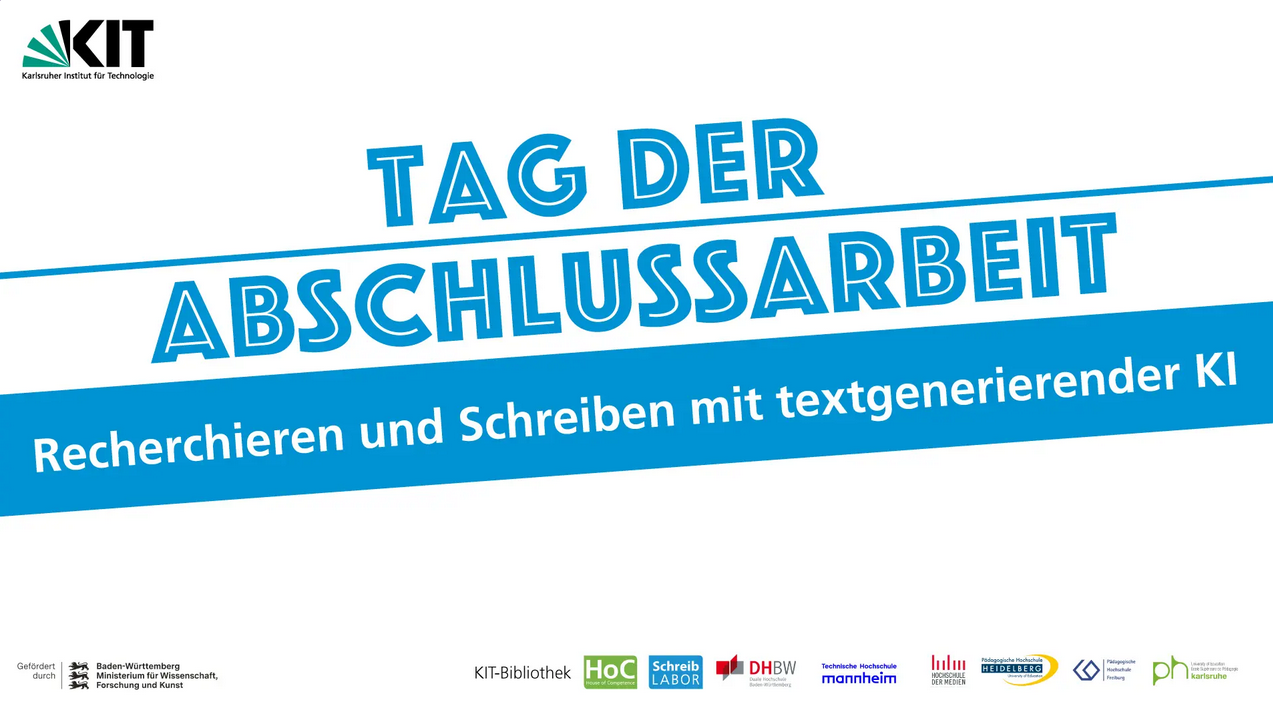 Tag der Abschlussarbeit, Recherche und Schreiben mit textgenerierender KI.