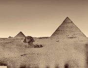 Gizeh, Pyramidenfeld mit Sphinx