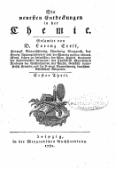 Crell, Lorenz Florenz Friedrich: Die neuesten Entdeckungen in der Chemie