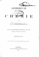 Berzelius, Jöns Jacob von: Lehrbuch der Chemie.