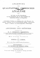 Fresenius, Remigius: Anleitung zur quantitativen chemischen Analyse