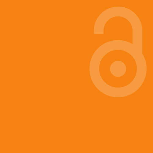 Symbol eines geöffneten Vorhängeschlosses auf orangefarbenem Hintergrund.