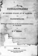 Franz Grashof: Die Festigkeitslehre mit besonderer Rücksicht auf die Bedürfnisse des Maschinenbaus : Cover